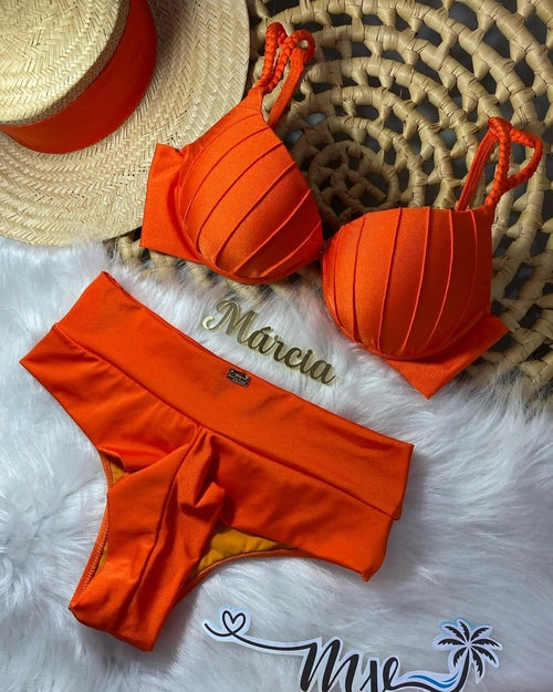 Marcia™ Sculpt & Shine Two-Piece – Timeless Poolside Elegance