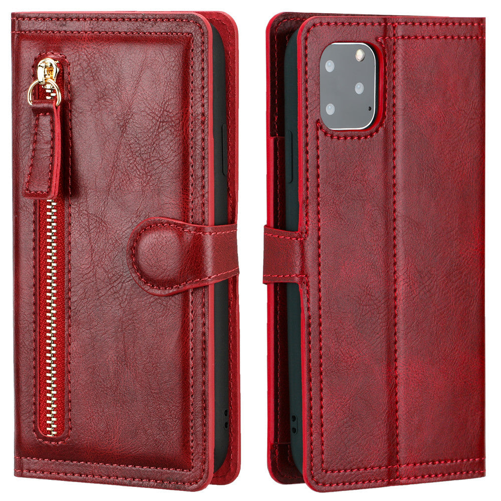 DreamShield™ Vegan Leather Zipper Wallet Case with Wireless Charging