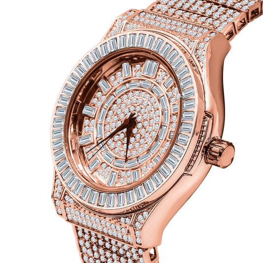 ✧ GALLANT™ CZ Watch – 14K Gold Plated Brilliance Edition