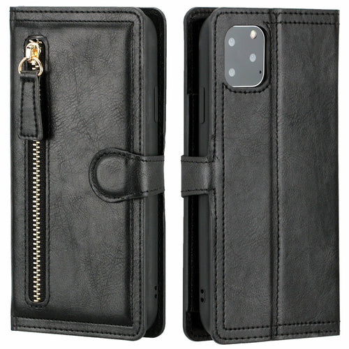 DreamShield™ Vegan Leather Zipper Wallet Case with Wireless Charging