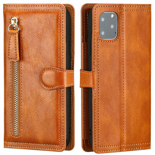 DreamShield™ Vegan Leather Zipper Wallet Case with Wireless Charging