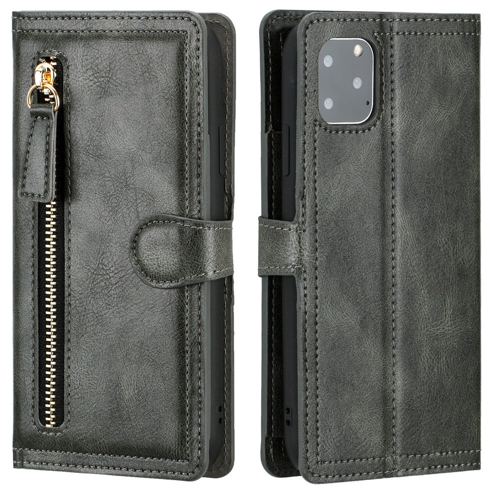 DreamShield™ Vegan Leather Zipper Wallet Case with Wireless Charging